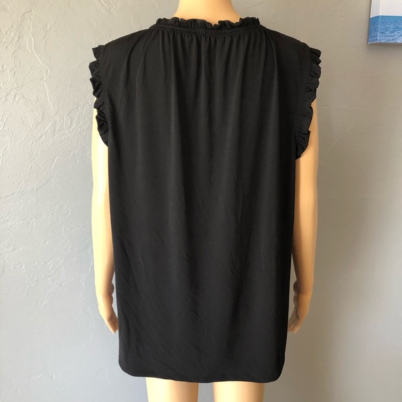 NY Collection Flutter Knit Pullover Blouse Size XL - Picture 2 of 4